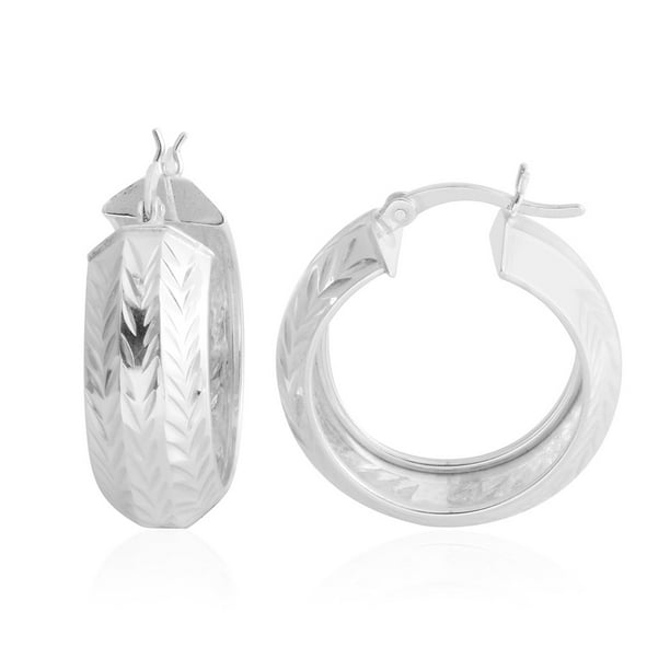 Perfect Jewelry Gift Sterling Silver Rhodium-plated Satin Finish Post Earrings Perfect Jewelry Gift Sterling Silver Rhodium-plated Satin Finish Post Earrings